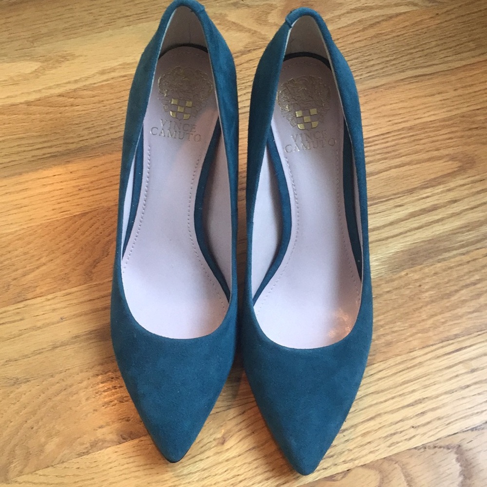 Vince Camuto Teal Color with Gold Heel